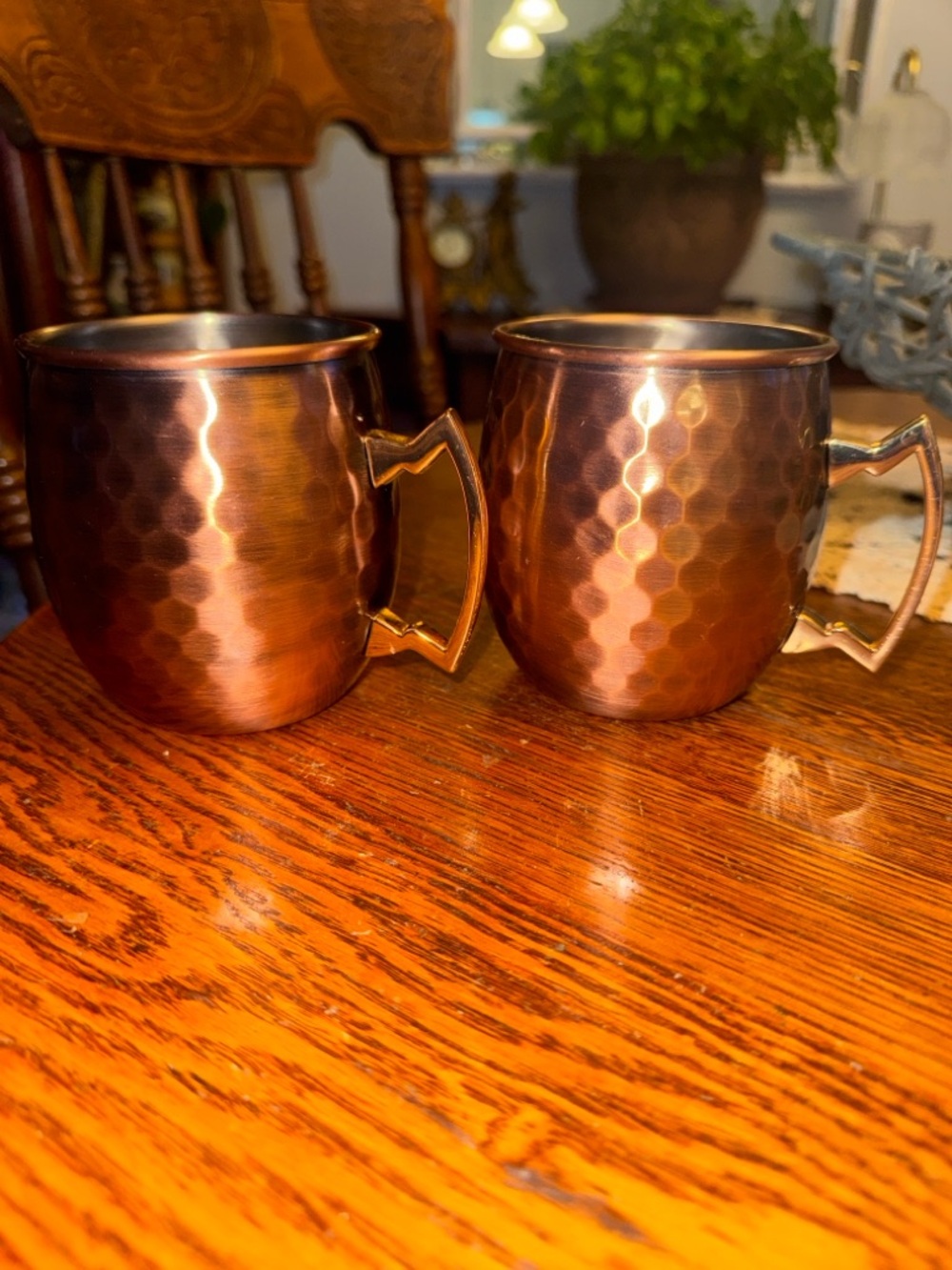 Hammered Copper Moscow Mule Mugs - Set of 2